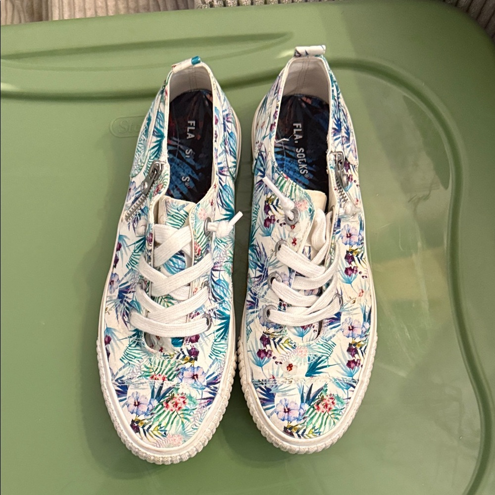 Floral Canvas Sneakers